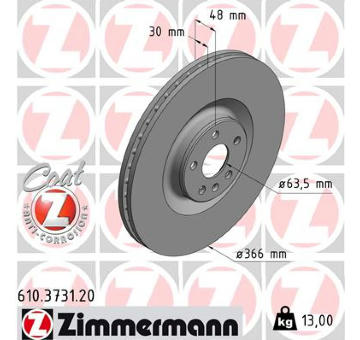 Brzdový kotouč ZIMMERMANN 610.3731.20