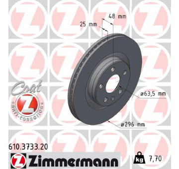 Brzdový kotouč ZIMMERMANN 610.3733.20