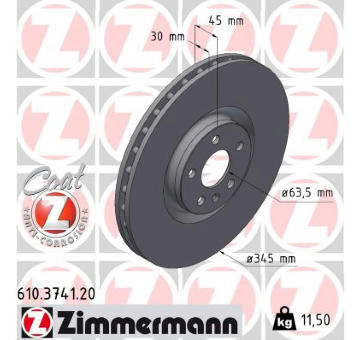 Brzdový kotouč ZIMMERMANN 610.3741.20