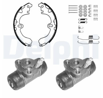 Sada brzdových čelistí DELPHI 1062