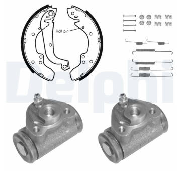 Sada brzdových čelistí DELPHI 757
