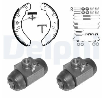 Sada brzdových čelistí DELPHI 794