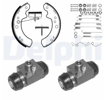 Sada brzdových čelistí DELPHI 799