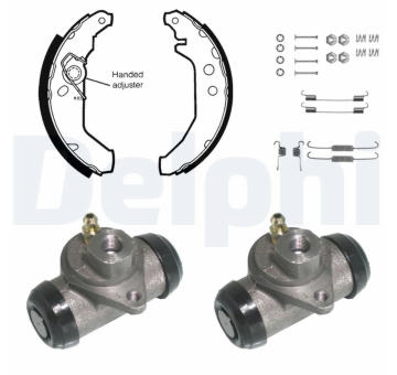 Sada brzdových čelistí DELPHI 824