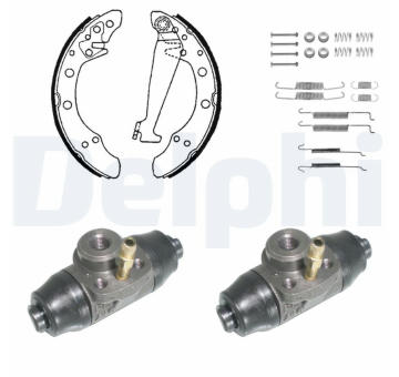 Sada brzdových čelistí DELPHI 850
