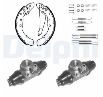 Sada brzdových čelistí DELPHI 878