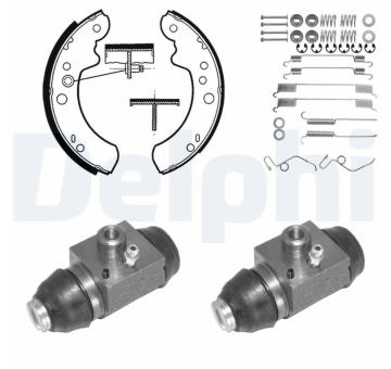 Sada brzdových čelistí DELPHI 887