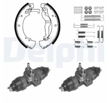 Sada brzdových čelistí DELPHI 892