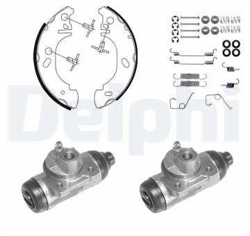 Sada brzdových čelistí DELPHI 958