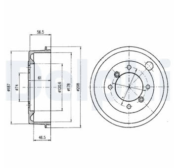 Brzdový buben DELPHI BF1
