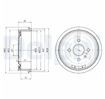 Brzdový buben DELPHI BF102
