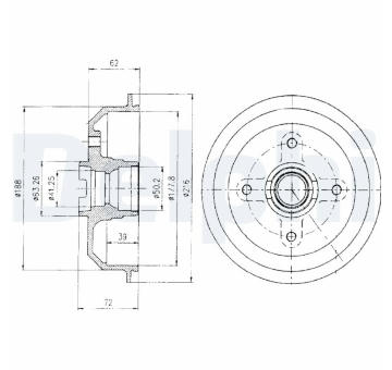 Brzdový buben DELPHI BF107