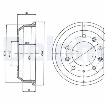 Brzdový buben DELPHI BF108