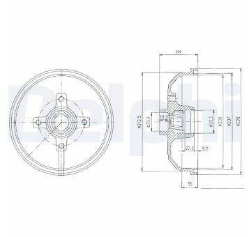 Brzdový buben DELPHI BF111