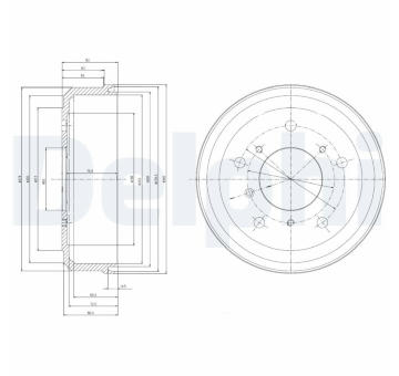 Brzdový buben DELPHI BF166