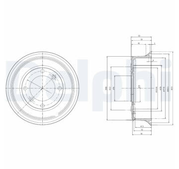 Brzdový buben DELPHI BF2