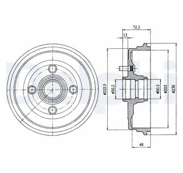 Brzdový buben DELPHI BF230