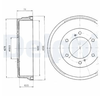 Brzdový buben DELPHI BF241