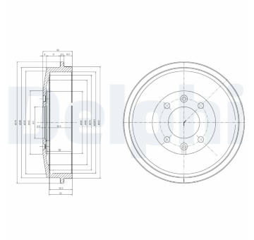 Brzdový buben DELPHI BF265