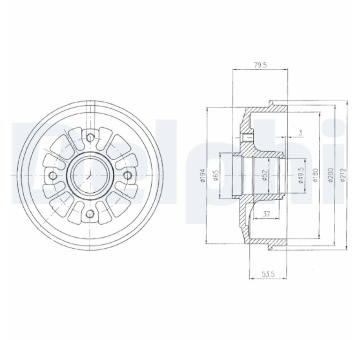 Brzdový buben DELPHI BF270