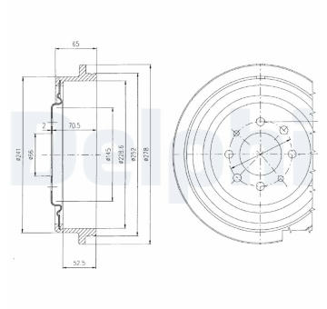Brzdový buben DELPHI BF273