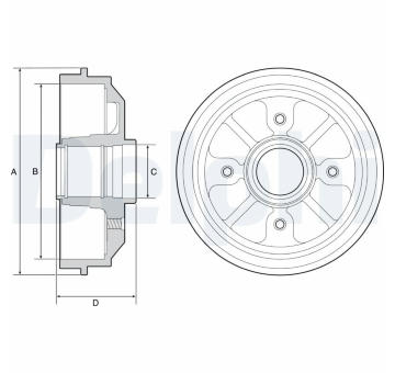Brzdový buben DELPHI BF282