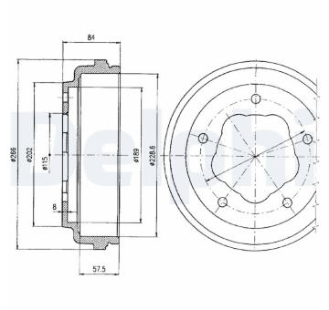 Brzdový buben DELPHI BF292