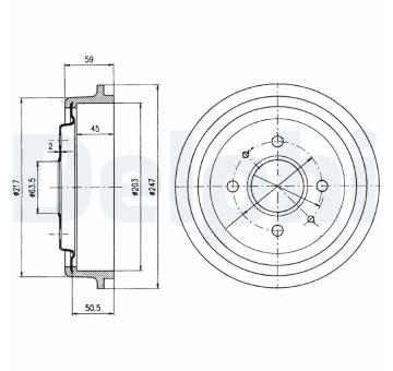 Brzdový buben DELPHI BF30