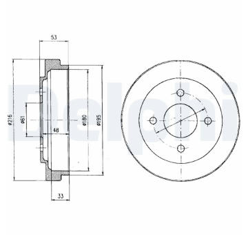 Brzdový buben DELPHI BF303
