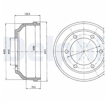 Brzdový buben DELPHI BF317