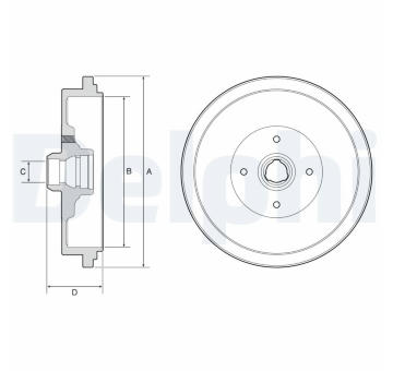 Brzdový buben DELPHI BF320