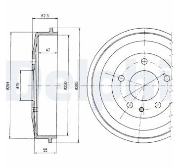 Brzdový buben DELPHI BF323