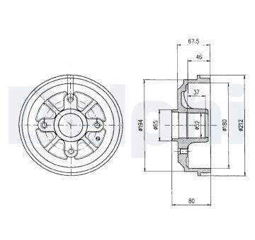 Brzdový buben DELPHI BF324