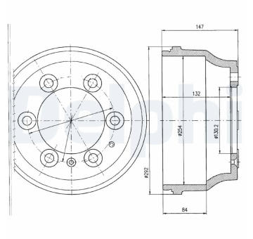 Brzdový buben DELPHI BF330
