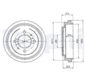 Brzdový buben DELPHI BF336