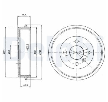 Brzdový buben DELPHI BF346