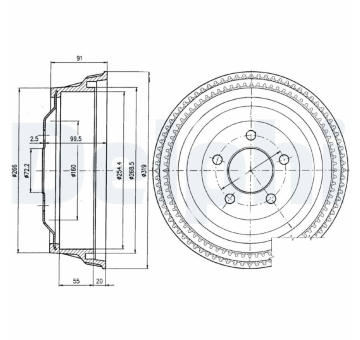 Brzdový buben DELPHI BF363