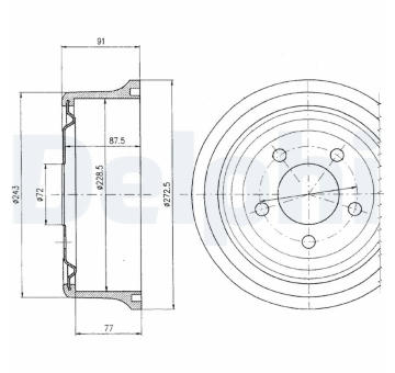 Brzdový buben DELPHI BF364