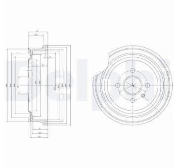 Brzdový buben DELPHI BF367