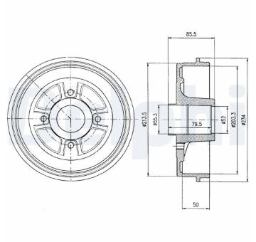 Brzdový buben DELPHI BF372