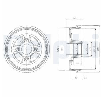 Brzdový buben DELPHI BF380