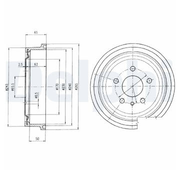 Brzdový buben DELPHI BF403