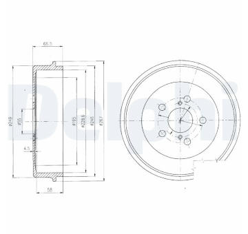 Brzdový buben DELPHI BF405
