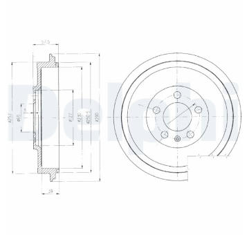 Brzdový buben DELPHI BF406