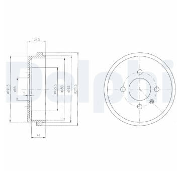 Brzdový buben DELPHI BF409
