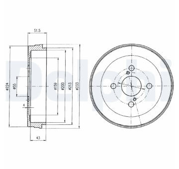 Brzdový buben DELPHI BF411