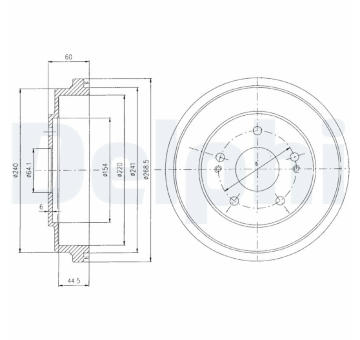 Brzdový buben DELPHI BF419