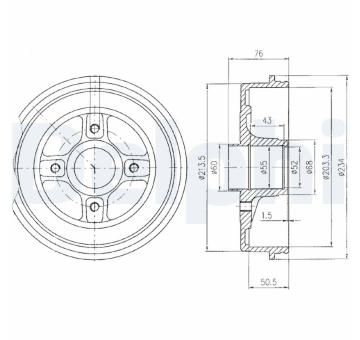 Brzdový buben DELPHI BF423