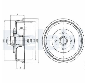 Brzdový buben DELPHI BF430