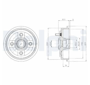 Brzdový buben DELPHI BF434